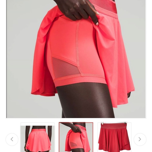 lululemon athletica Court Rival Hot Red Skort - Picture 3 of 10